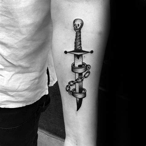 dagger and skull tattoo|dagger tattoos for men.